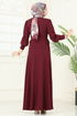 Dress 5008MDA386-MS Burgundy - Thumbnail