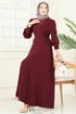 Dress 5008MDA386-MS Burgundy - Thumbnail