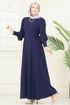 Dress 5008MDA386-MS Navy Blue - Thumbnail