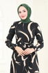 الفستان أسود وبيج 5010UZ662-MS - Thumbnail