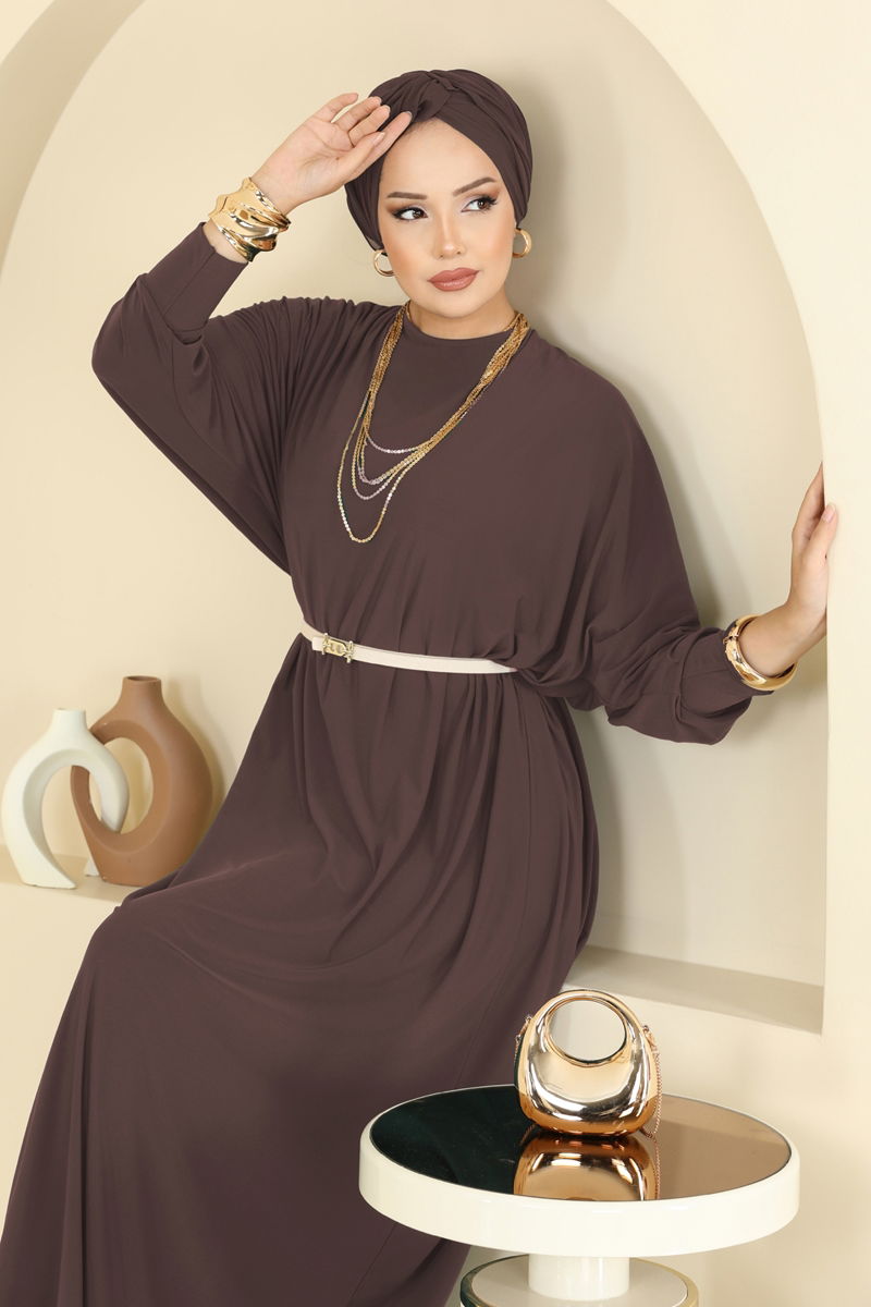 الفستان بني 5011ERK1158-MS