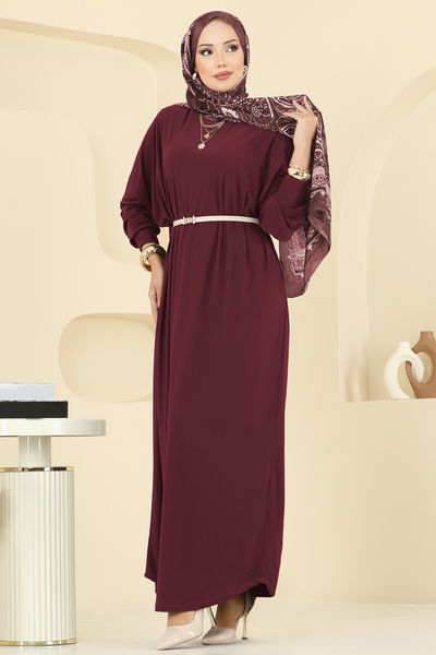 E.R.K. - Dress 5011ERK1158-MS Burgundy - 399634