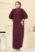 Dress 5011ERK1158-MS Burgundy - Thumbnail