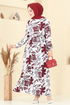 Dress 5011UZ662-MS Burgundy - Thumbnail