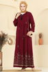 Dress 5012ERK1158-MS Burgundy - Thumbnail