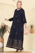 Dress 5012ERK1158-MS Navy Blue - Thumbnail