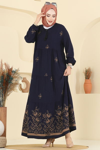 E.R.K. - Dress 5012ERK1158-MS Navy Blue - 393580