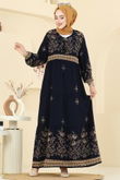 E.R.K. - Dress 5013ERK1158-MS Navy Blue