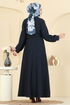 Dress 5015ERK1158-MS Dark Navy Blue - Thumbnail