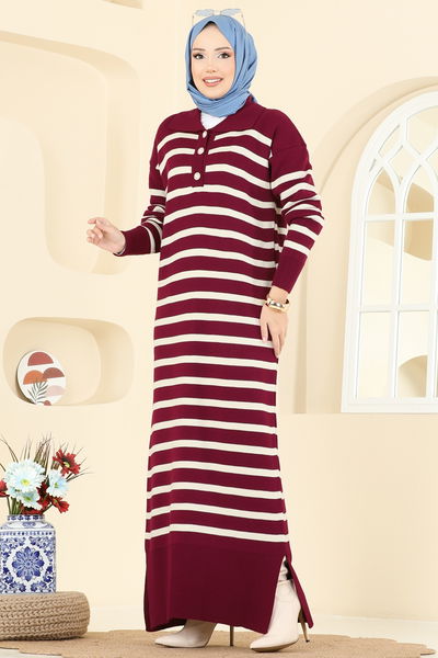 O.Z.N. - Dress 502OZN1046-MS Burgundy - 405717
