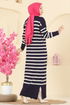 Dress 502OZN1046-MS Navy Blue - Thumbnail