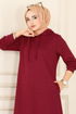 Dress 5042UZ662-MS Burgundy - Thumbnail