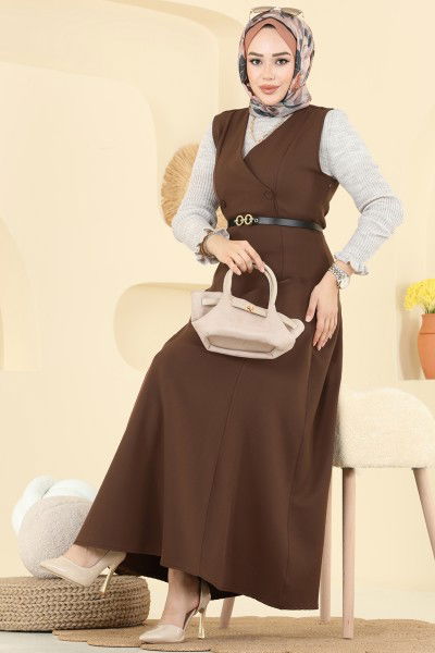 E.R.K. - DRESS 5095ERK1158-MS Brown