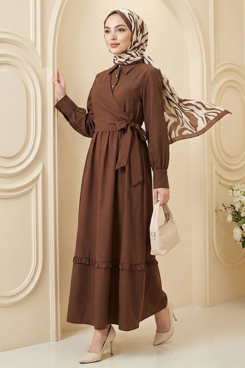 Dress 5100DNZ1191-M Brown