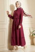 Dress 5100DNZ1191-M Burgundy - Thumbnail