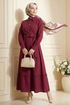 Dress 5100DNZ1191-M Burgundy - Thumbnail