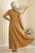 Dress 5100DNZ1191-M Dark Mustard - Thumbnail