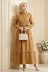 Dress 5100DNZ1191-M Dark Mustard - Thumbnail