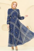 A.L. - Dress 5150AL357-MS Navy Blue