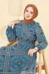 Dress 5150AL357-MS Petroleum - Thumbnail