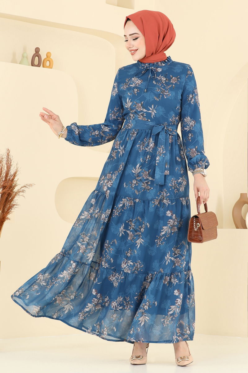 Dress 5205AL357-MS Indigo