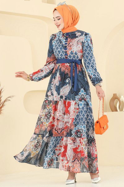 A.L. - Dress 5297AL357-MS Navy Blue