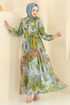 Dress 5297AL357-MS Oil Green - Thumbnail
