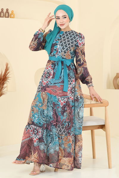 A.L. - Dress 5297AL357-MS Petroleum - 365846