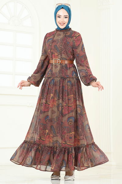 A.L. - Dress 5307AL357-MS Brown - 365981