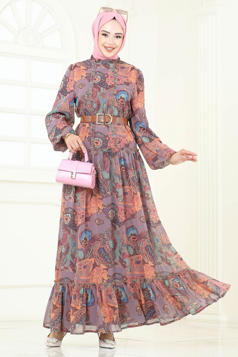 الفستان ليلكي 5307AL357-MS