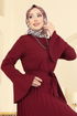 Dress 5627EDF311-MS Burgundy - Thumbnail