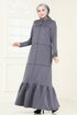 الفستان رمادي غامق 5635EDF311-MS - Thumbnail