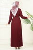 Dress 5730EDF311-MS Burgundy - Thumbnail