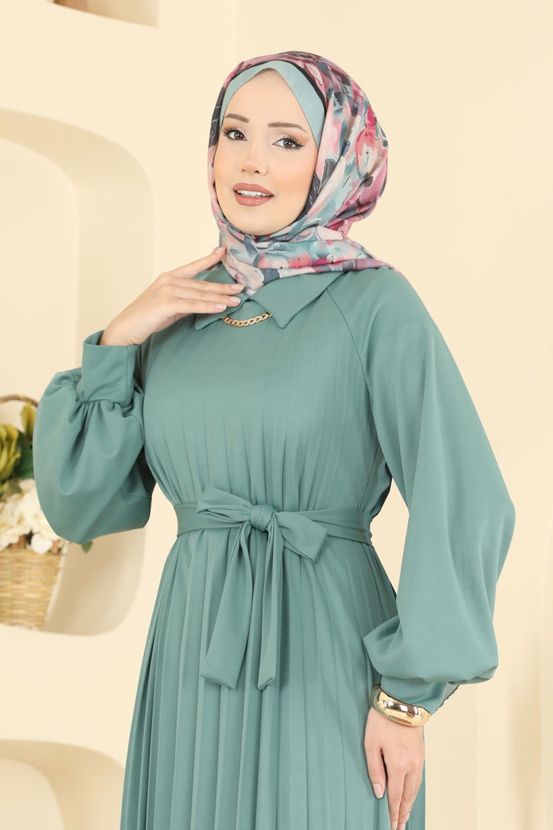 الفستان أخضر باهت 5733EDF311-MS