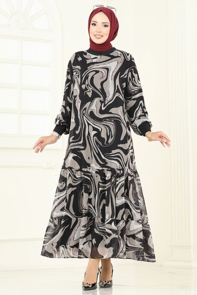 U.Z. - Dress 6071UZ662-MS Pattern2 Vision&Black - 373157