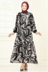 Dress 6071UZ662-MS Pattern2 Vision&Black - Thumbnail