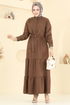 Dress 6162BSK463-MS Brown - Thumbnail