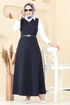 DRESS 6208BSK463-MS Navy Blue - Thumbnail