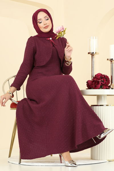 B.İ.S.S.K. - Dress 6251BSK463-MS Burgundy - 396550