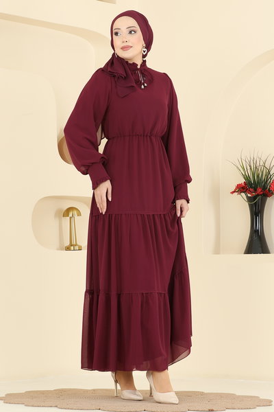 B.İ.S.S.K. - Dress 6268BSK463-MS Burgundy - 426419