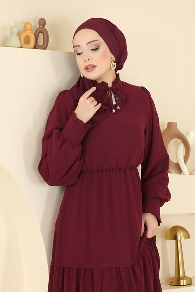 B.İ.S.S.K. - Dress 6268BSK463-MS Burgundy - 426420