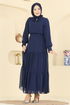 Dress 6268BSK463-MS Navy Blue - Thumbnail