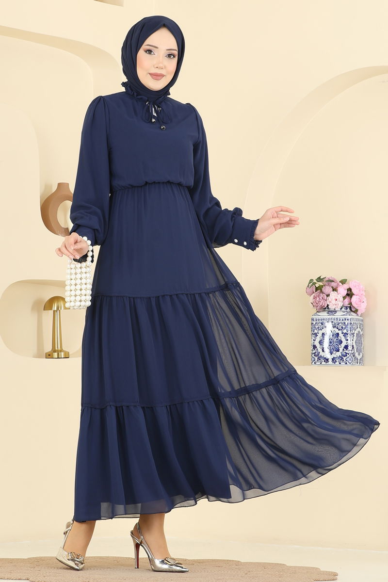 الفستان كحلي 6268BSK463-MS