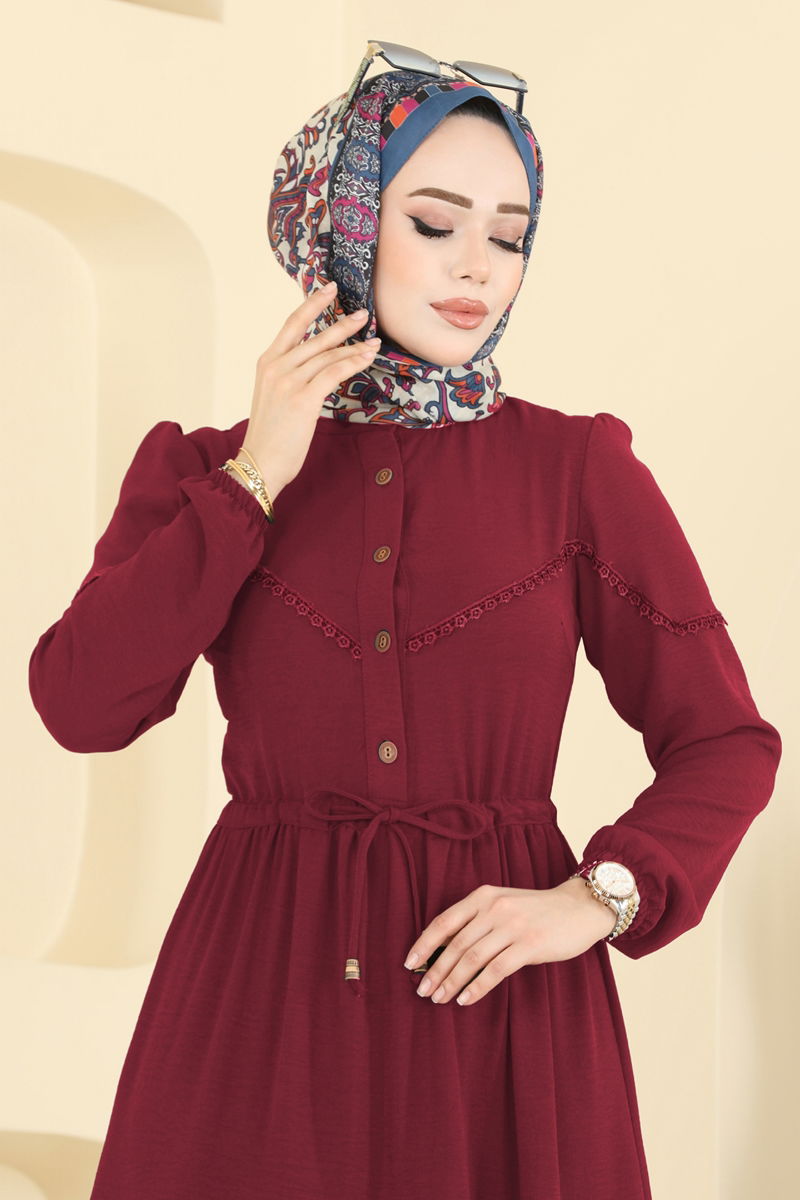 الفستان خمري 6601ORG1169-MS