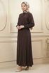 Dress 6772ORG973-M Brown - Thumbnail