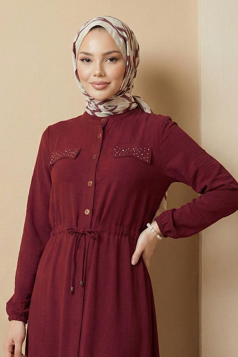 Dress 6772ORG973-M Burgundy