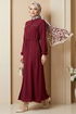 Dress 6772ORG973-M Burgundy - Thumbnail
