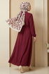 Dress 6772ORG973-M Burgundy - Thumbnail
