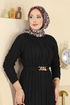 الفستان أسود 7001OZN1046-MS - Thumbnail