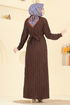 الفستان بني 7001OZN1046-MS - Thumbnail